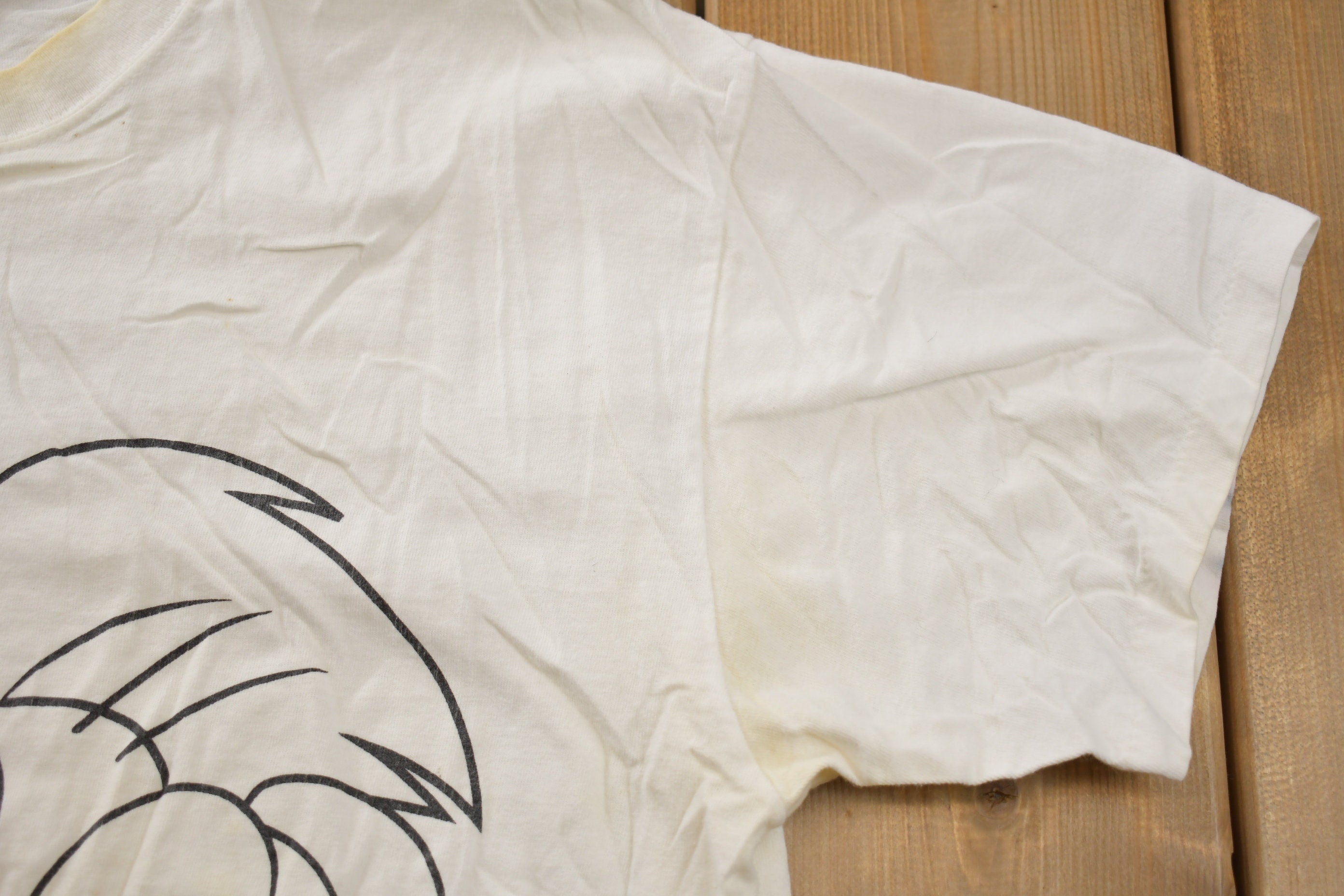 Vintage 1992 Looney Tunes Sylvester the Cat Thinking Graphic T Shirt