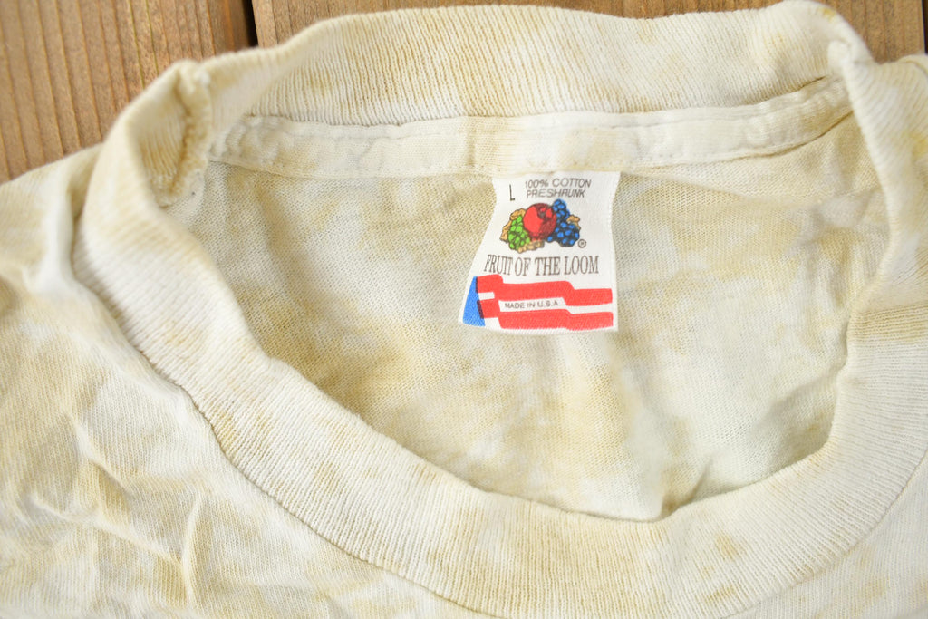 Vintage 1990s Rainforest Preserve Paradise Single Stitch Graphic Tie Dye T-Shirt Made In USA