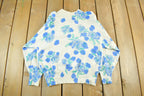 Vintage 1980s Fennwright & Manson Floral Knit Sweater Women's S