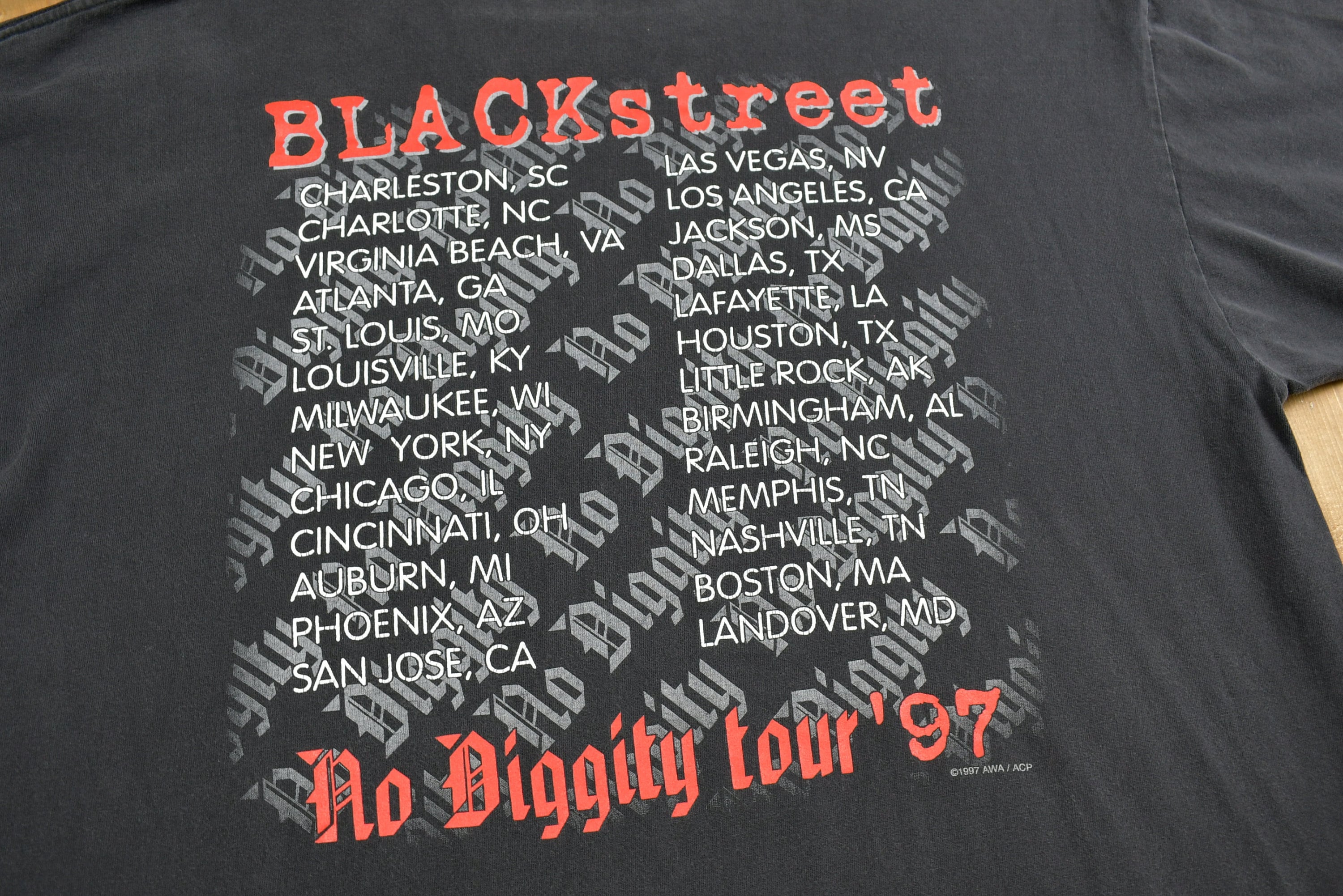 1997 Black Street No Diggity Tour T-shirt