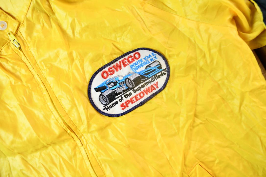 Vintage 1970s Oswego Speedway Yellow Racing Jacket