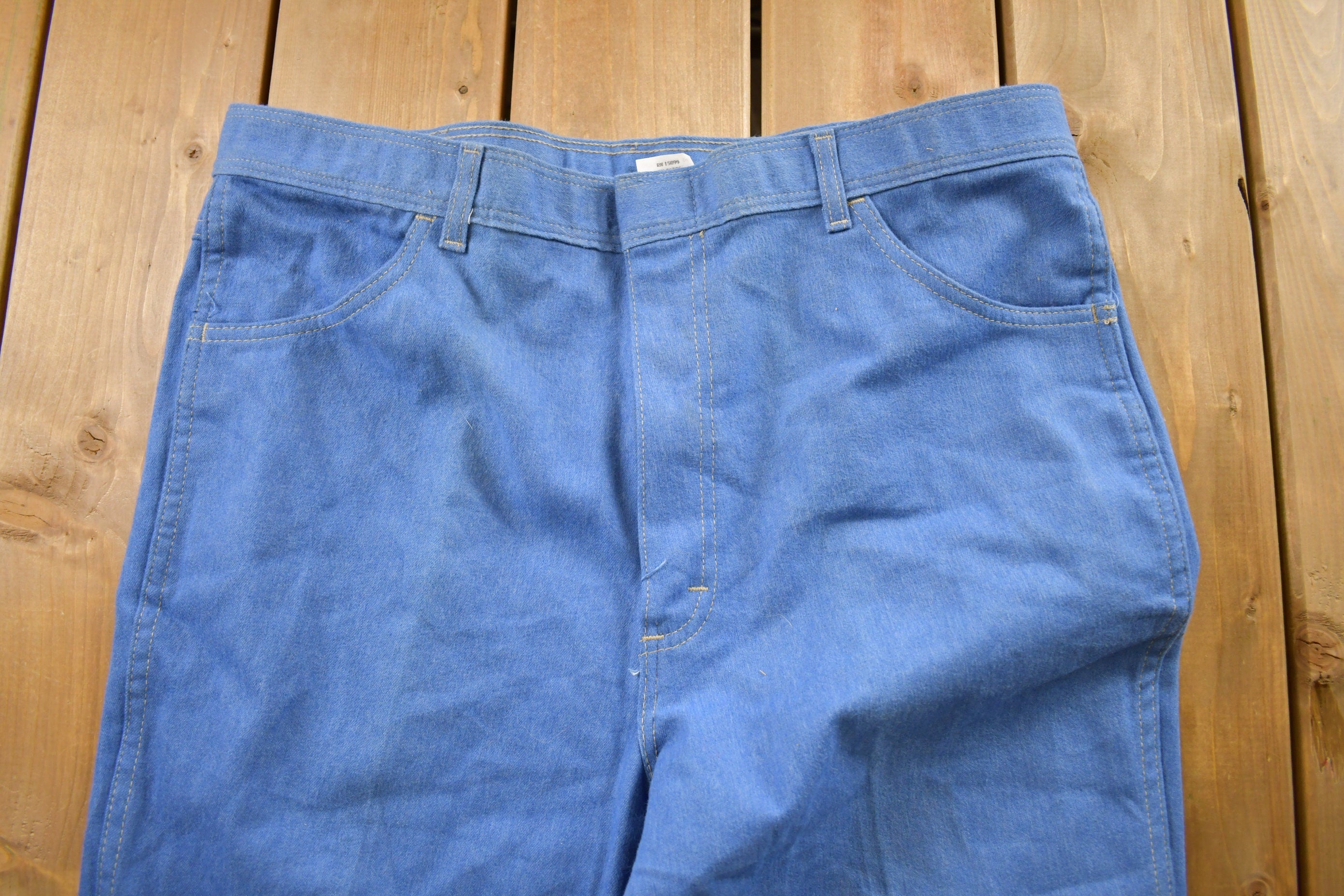 Vintage 1970s Deadstock Genuine Roebucks Flex Jeans Size 40 x 30