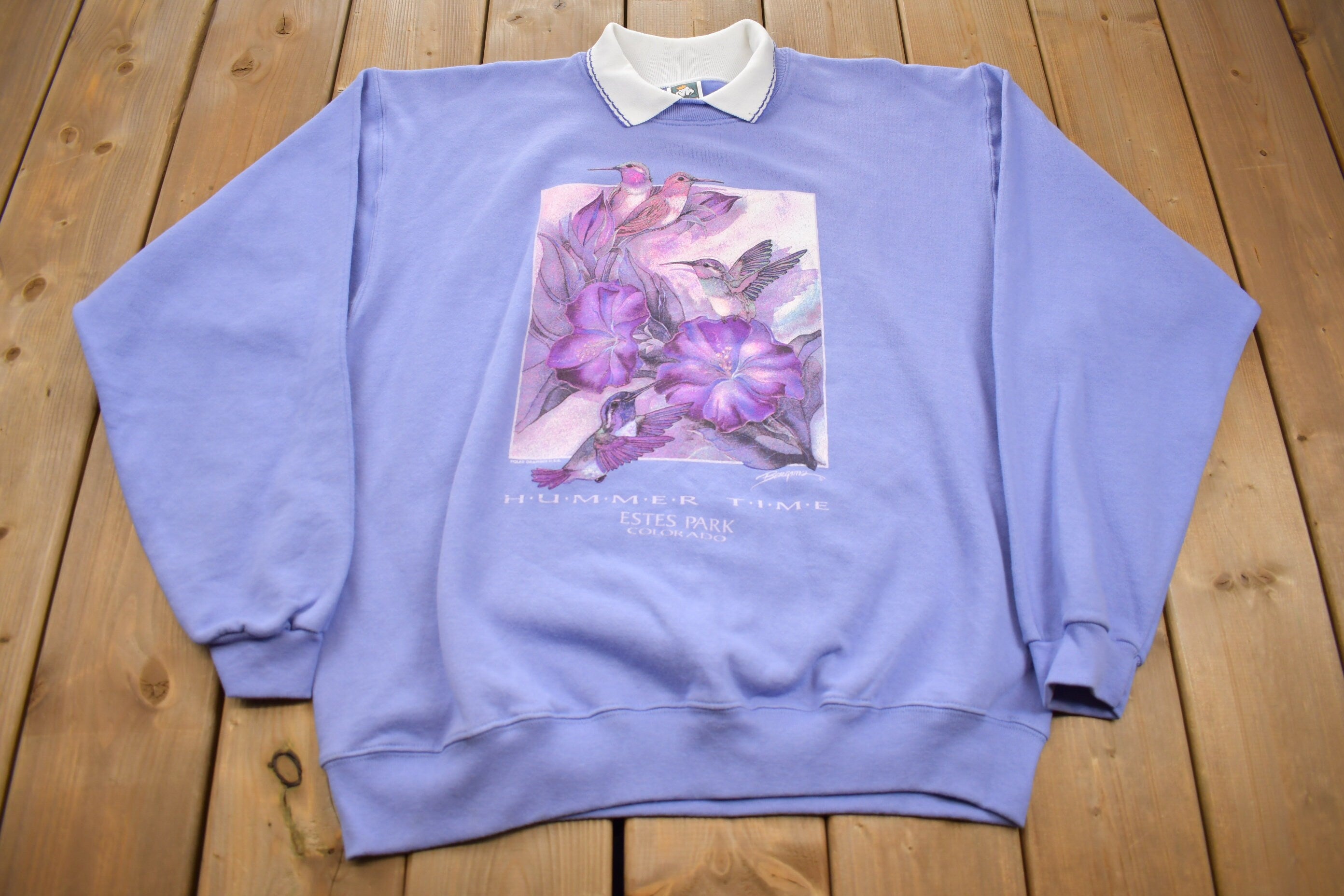 Vintage 1990s Hummer Time Estates Park Colorado Crewneck Sweatshirt