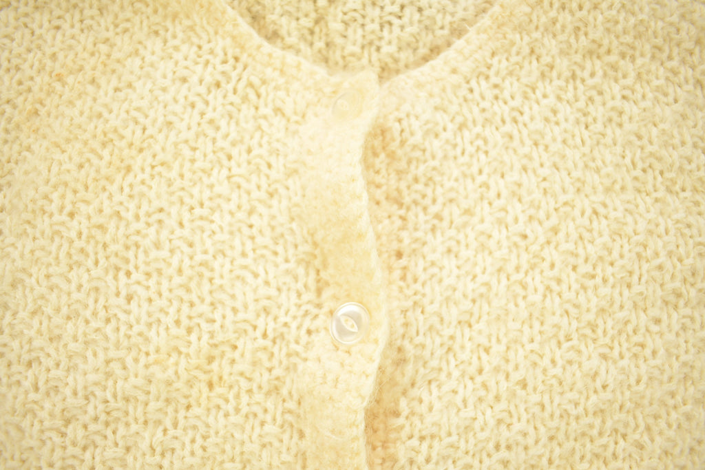Vintage 1980s Blank Knitted Cardigan Sweater