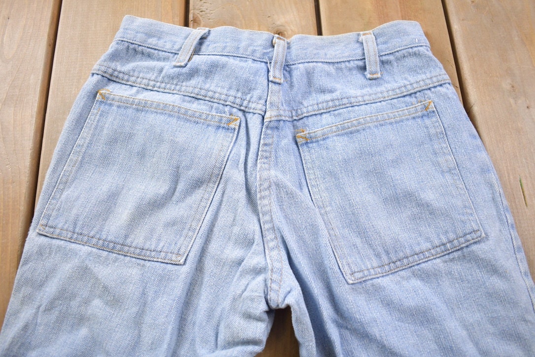 Vintage 1970s Light Wash Bootcut Jeans Size 26 x 27.5