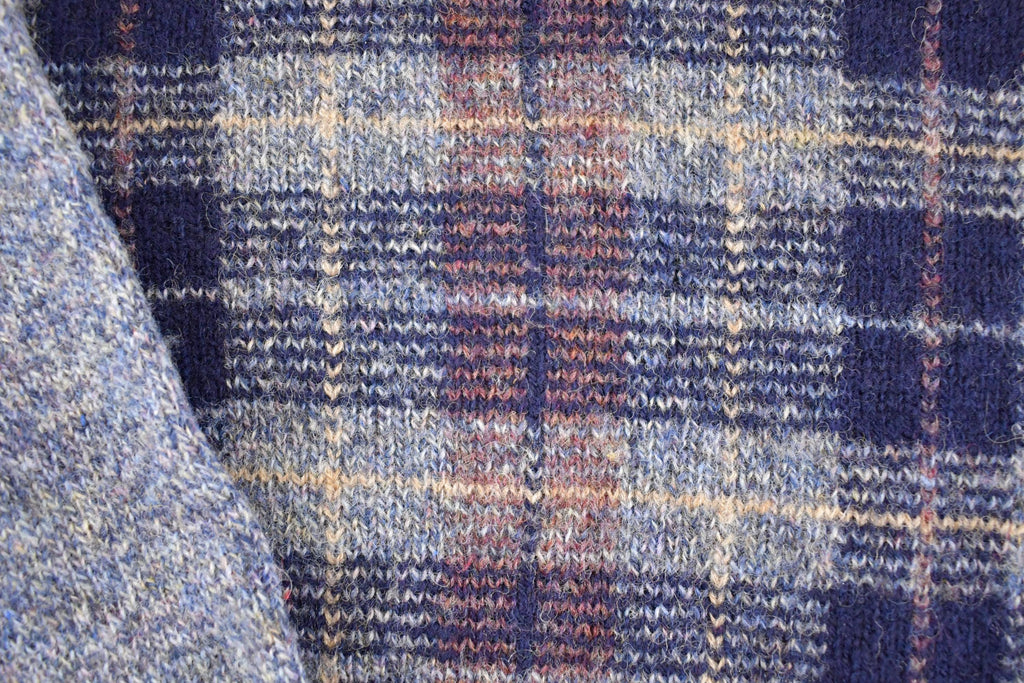 Vintage 1990s Oakton Ltd Wool Knit Crewneck Sweater Mens M / 90's Abstract Pattern 3D Shetland Wool Sweatshirt