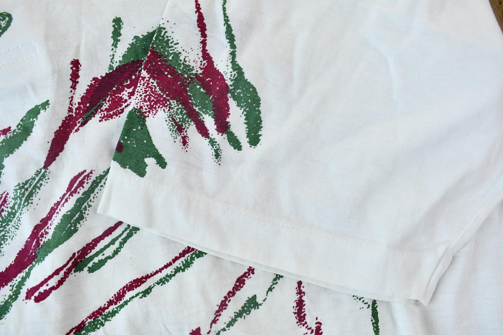 Vintage 1990s Hathaway Knit Classics Single Stitch Lightweight Abstract Graphic Polo Shirt