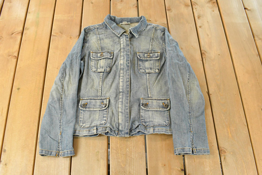 Vintage Y2K Talbots Denim Trucker Jean Jacket Women's Small / Denim Jacket / 2000s Coat / Chic Fashion
