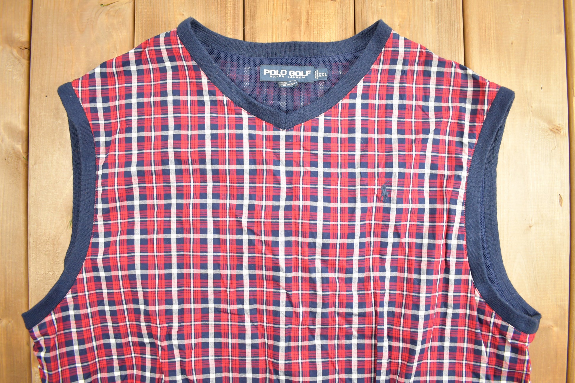 Vintage 1990s Polo Golf Ralph Lauren Plaid Sweater Vest