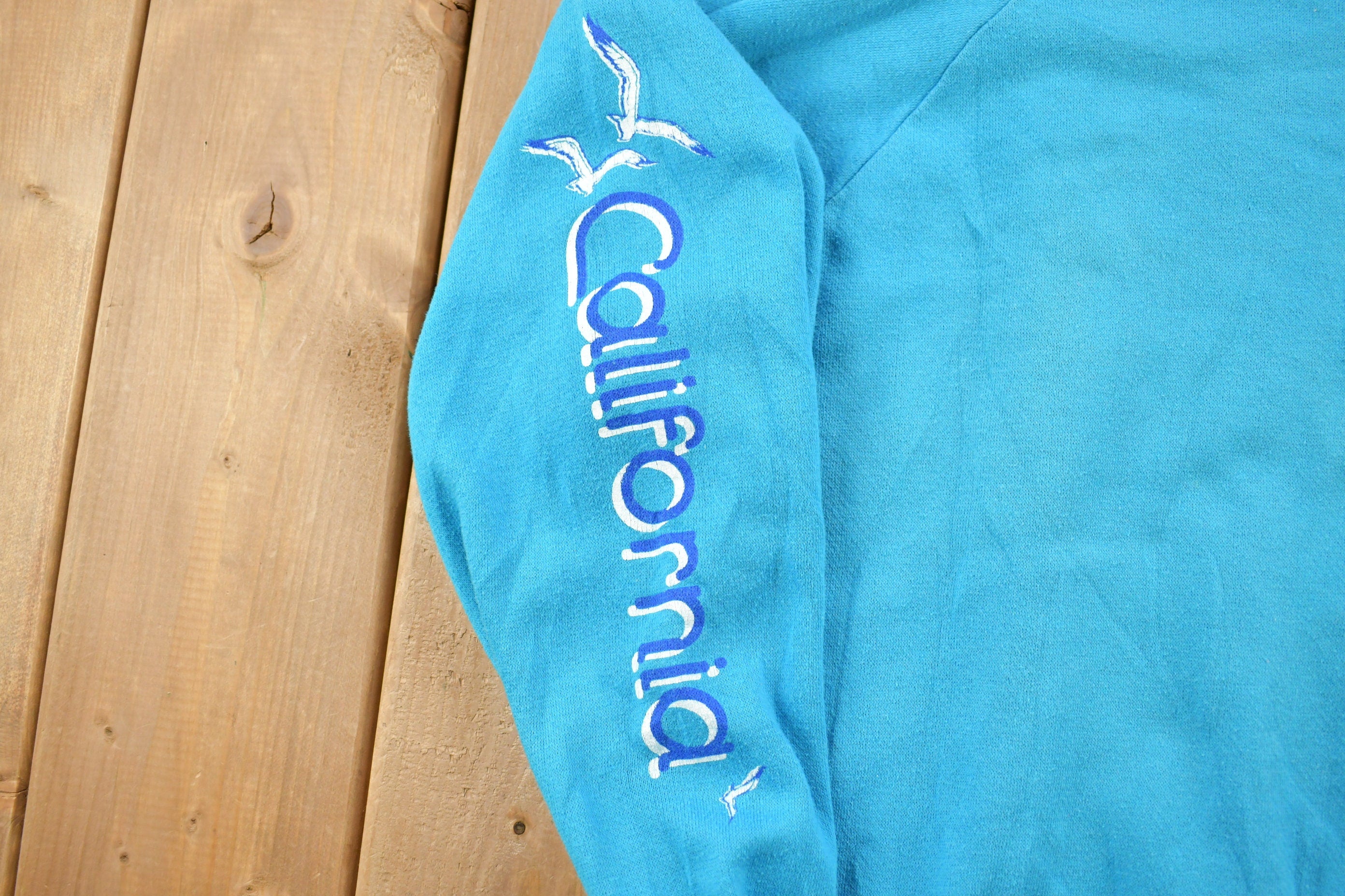 Vintage 1990s California Nautical Theme Crewneck Sweatshirt