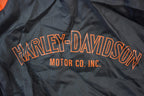 Vintage 1990s Harley Davidson Embroidered Motorcycle Satin Nylon Bomber Jacket