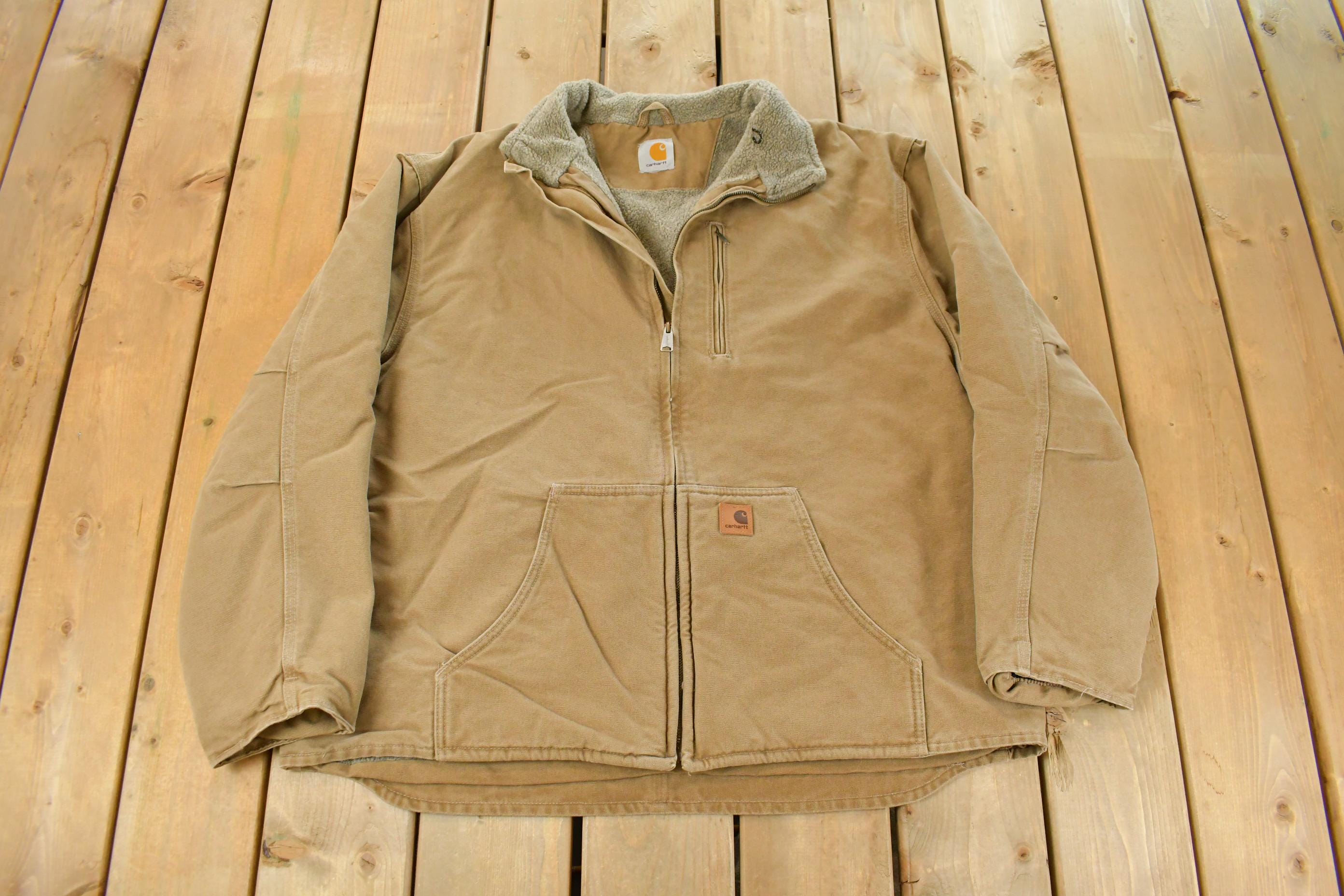 Vintage 1990s Carhartt Sherpa Lined Jacket Men's 2XL