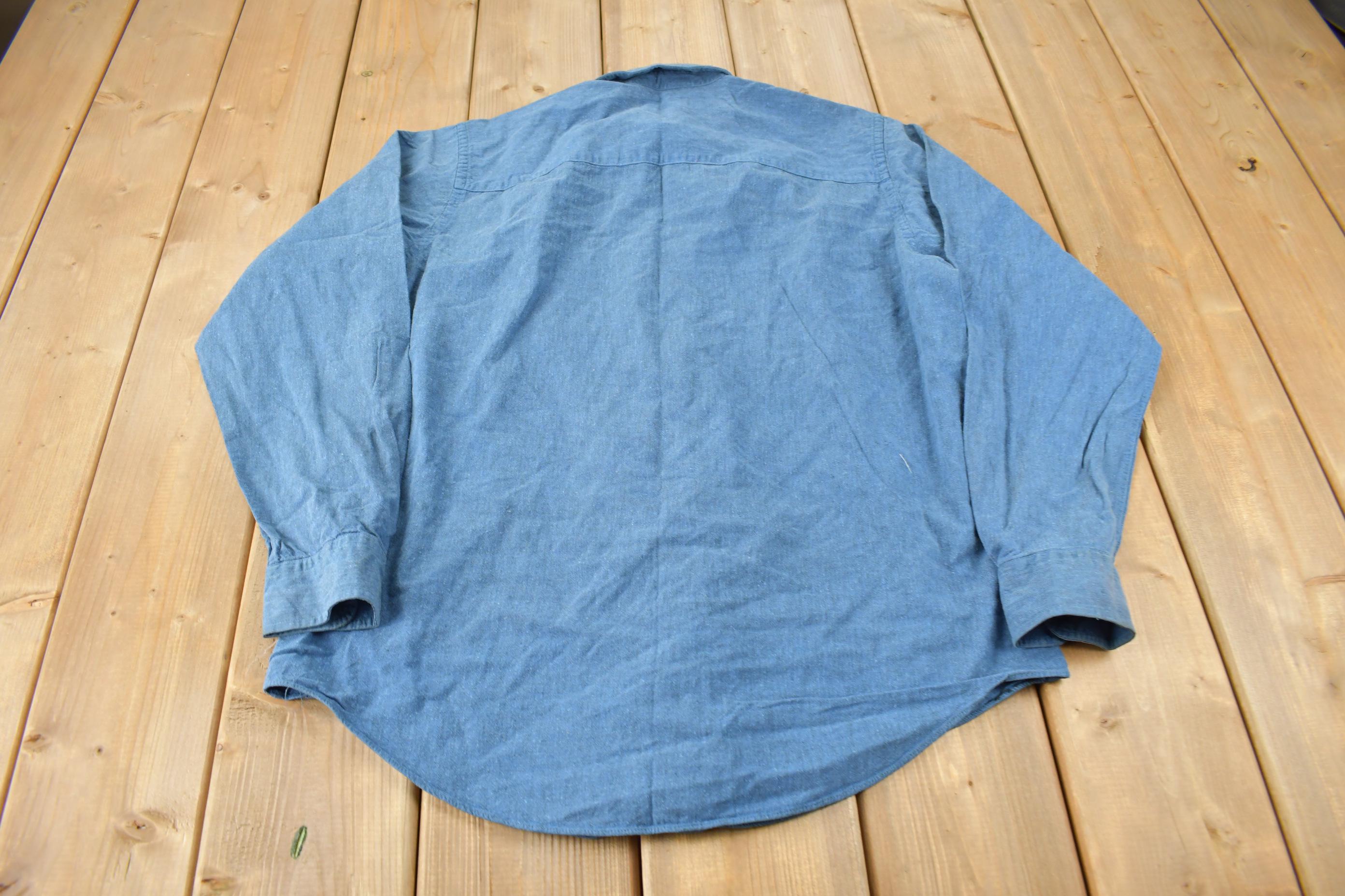 Vintage 1990s Northern Spirit Single Needle Blank Button Up Shirt