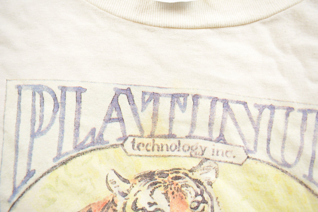 Vintage 1995 Platinum Technologies Endangered Species Siberian Tiger Theme Graphic T-Shirt