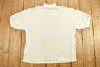 Vintage 1990s Striped Mock Neck T Shirt