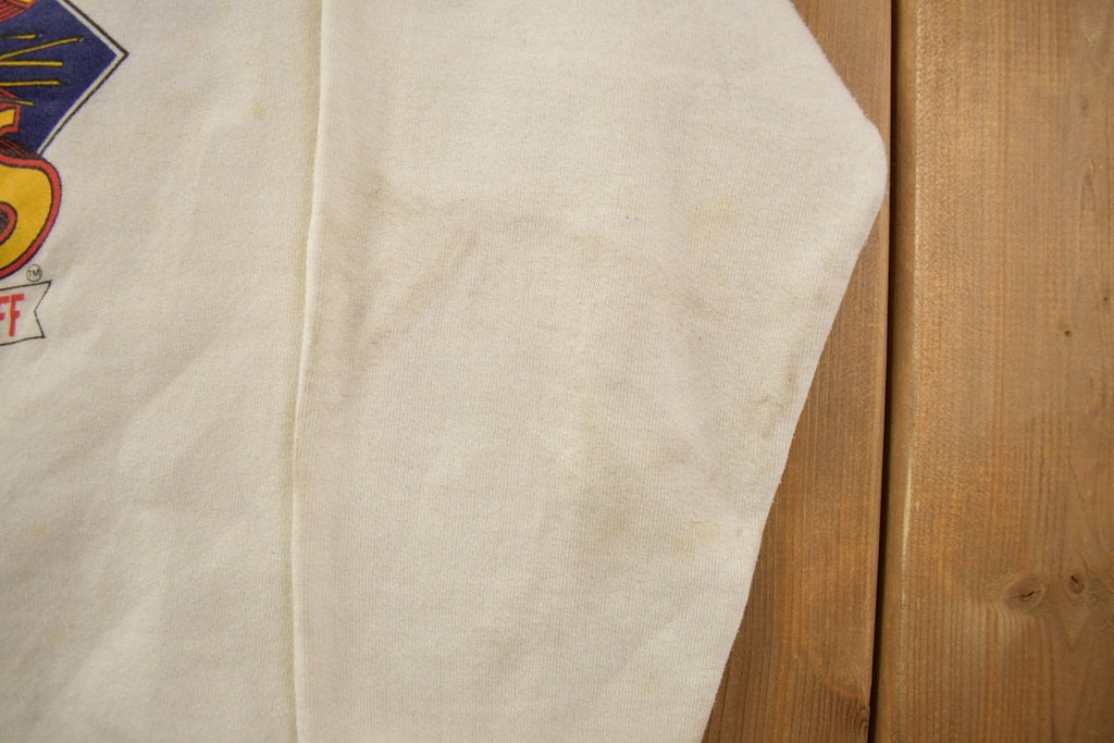 Vintage 1990s 'I Qualified For Raw Bits Oat Hulls And Wheat Chaff' Crewneck Sweatshirt