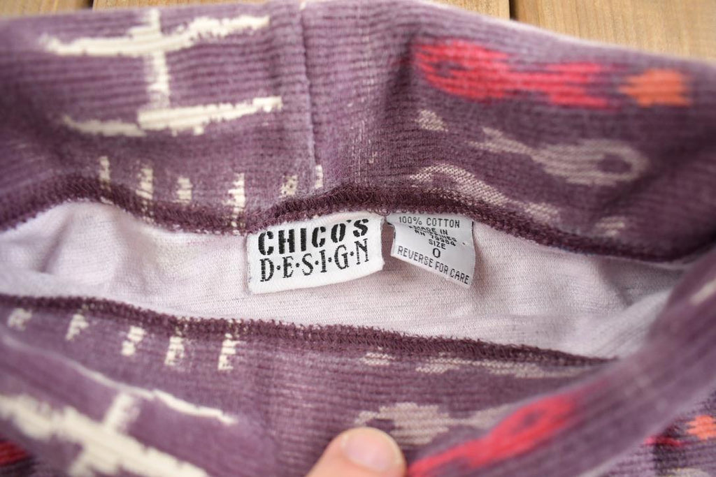 Vintage 1990s Chico Design Abstract Pattern Turtle Neck Sweater