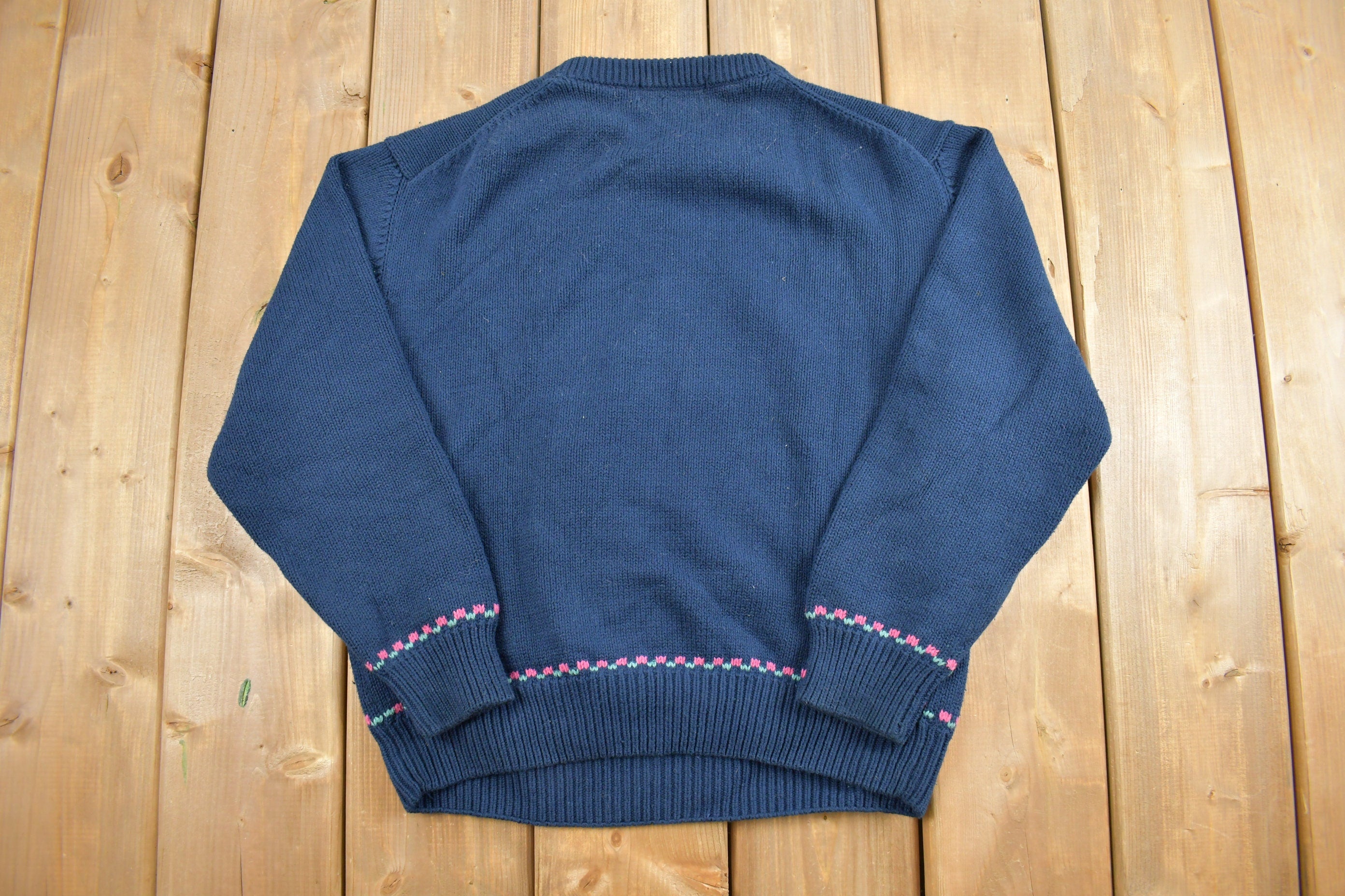 Vintage 1990 Eddie Bauer Floral Knit Sweater