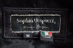 Vintage 1990s Sophia Vespucci Black Leather Trench Coat