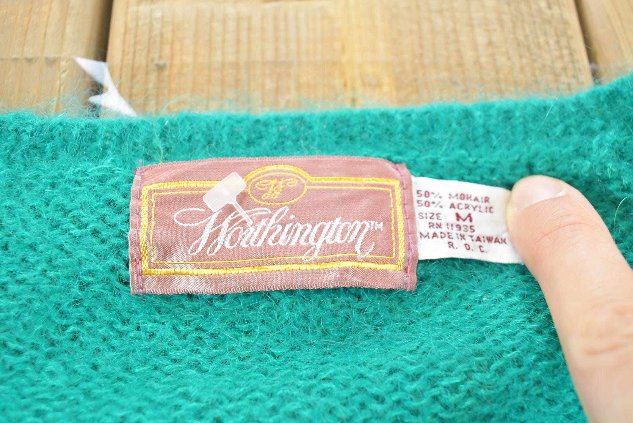 Vintage 1980s Worthington Knit Mohair Cardigan Sweater Womens M /