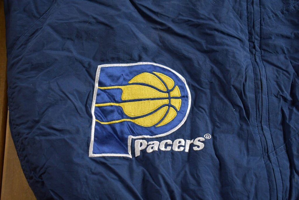 Vintage 1990s Indiana Pacers NBA Logo Athletic Shark Tooth Jacket