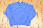 Vintage 1990s Jerzees Blank Blue Crewneck Sweatshirt Men's XL