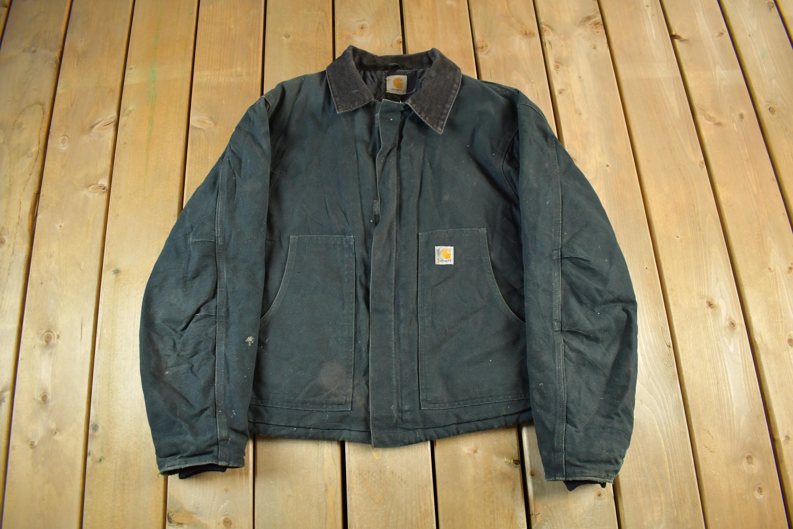 Vintage 1990s Carhartt Sun Faded Work Jacket Men's XL