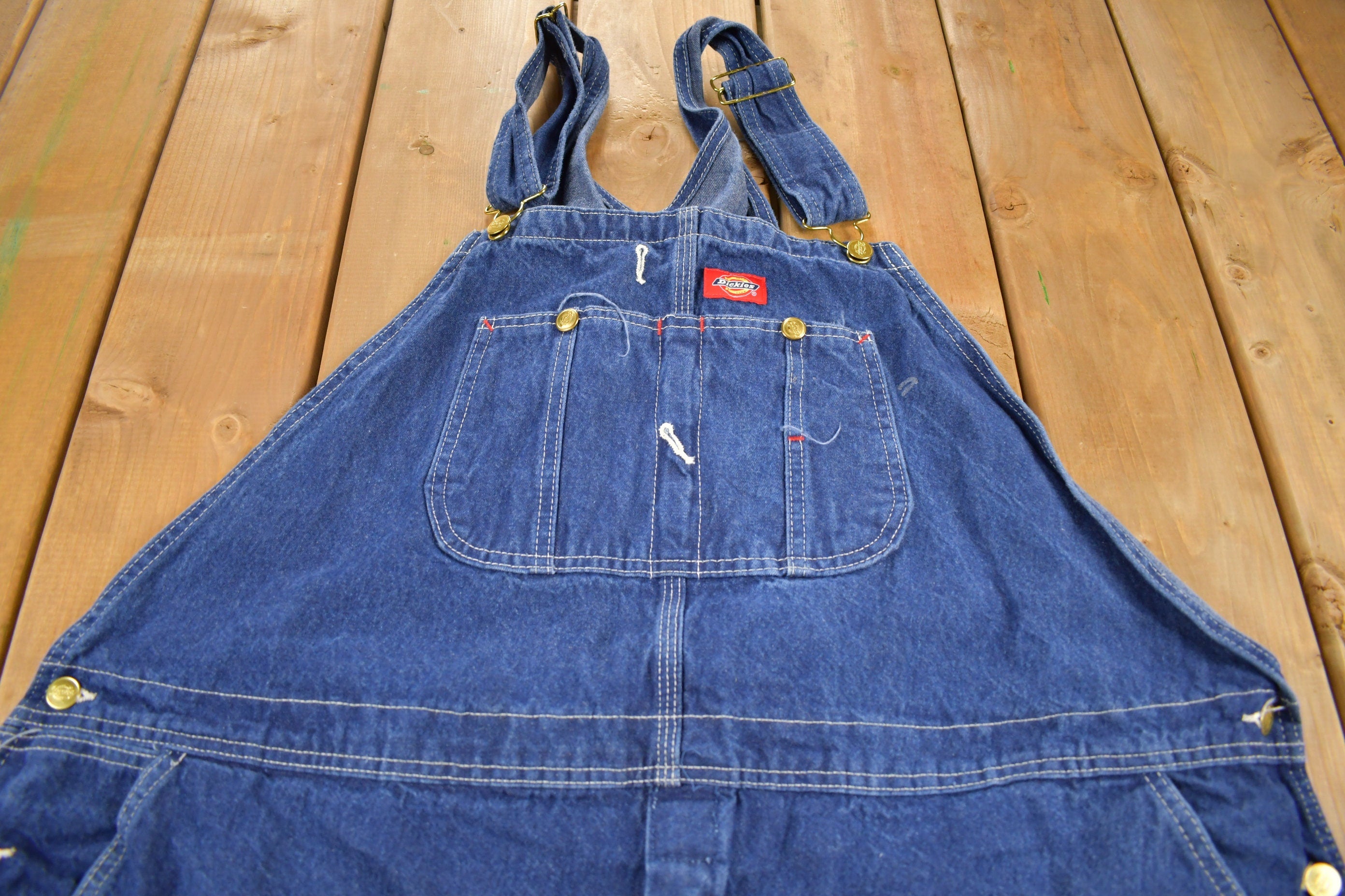 Vintage 1990s Dickies Denim Jean Overalls Size 48 x 30