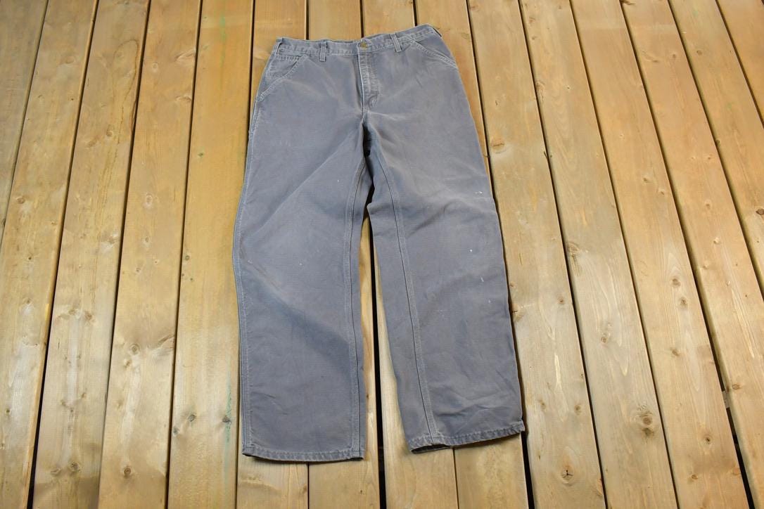 Vintage 1990s Carhartt Wide Leg Work Pants Size 34 x 32