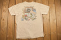 Vintage 1990s Cast From the Past Parody Fishing Art Graphic T Shirt