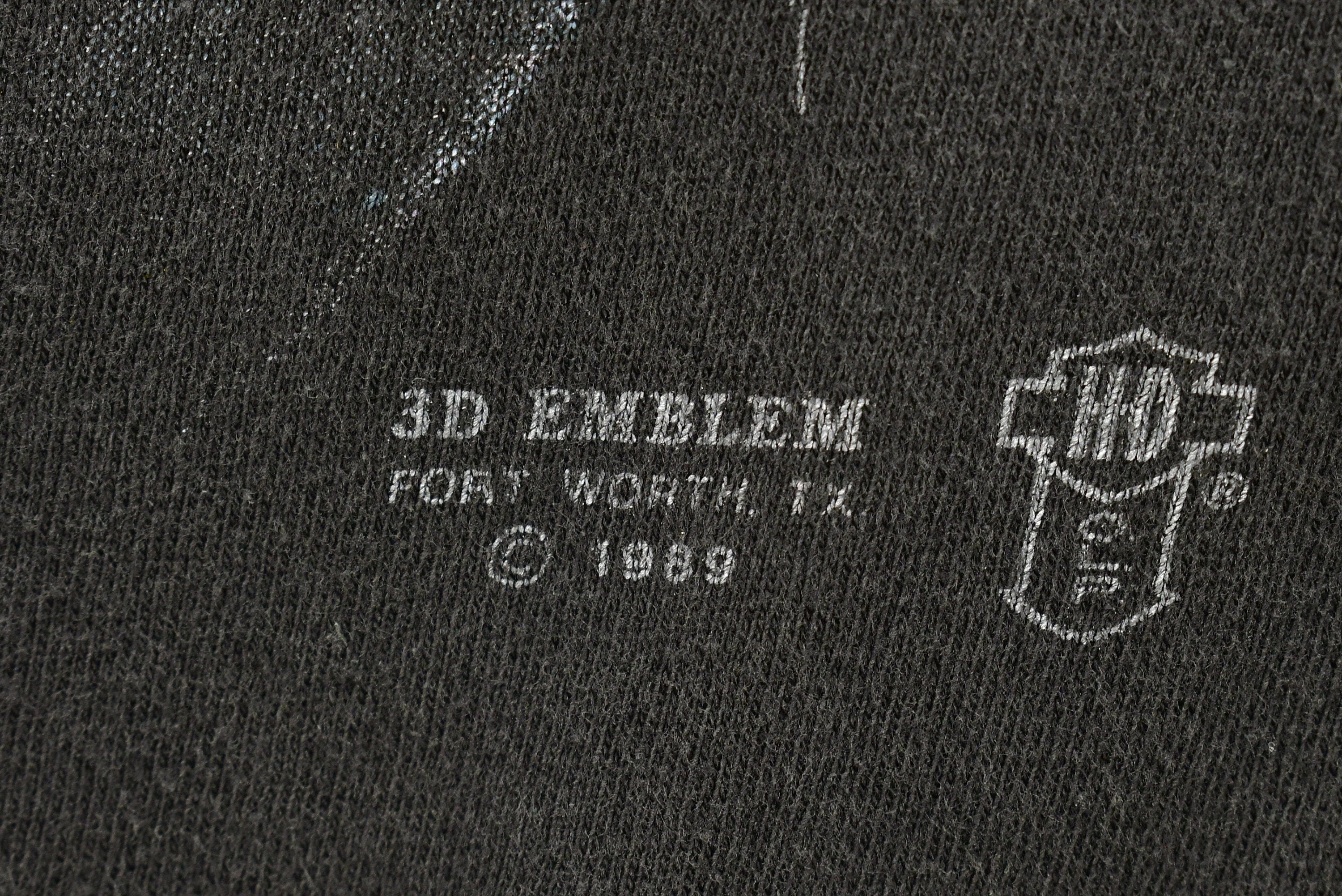 Vintage 1989 Harley Davidson Motorcycles "Street Tough" 3D Emblem T-Shirt