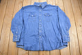 Vintage 1990s Wrangler Western Style Denim Snap Button Shirt