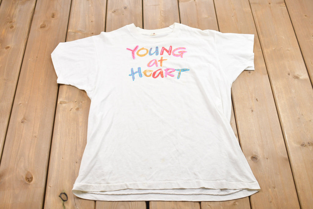 Vintage 1980s Young at Heart Graphic T-Shirt