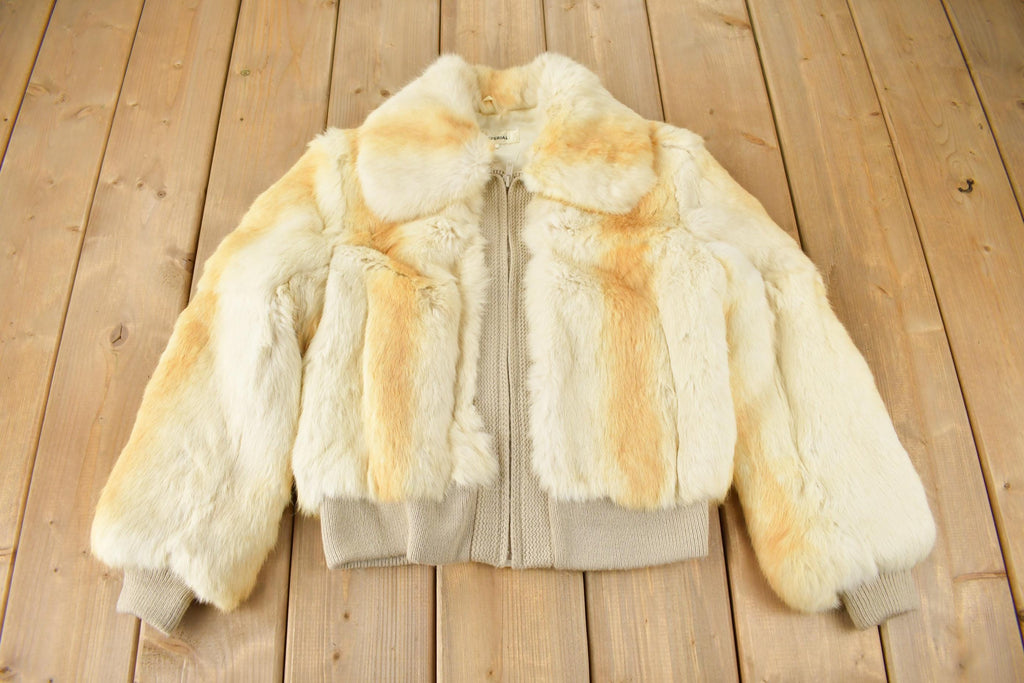 Vintage 1980s Imperial Rabbit Fur Coat Size Small