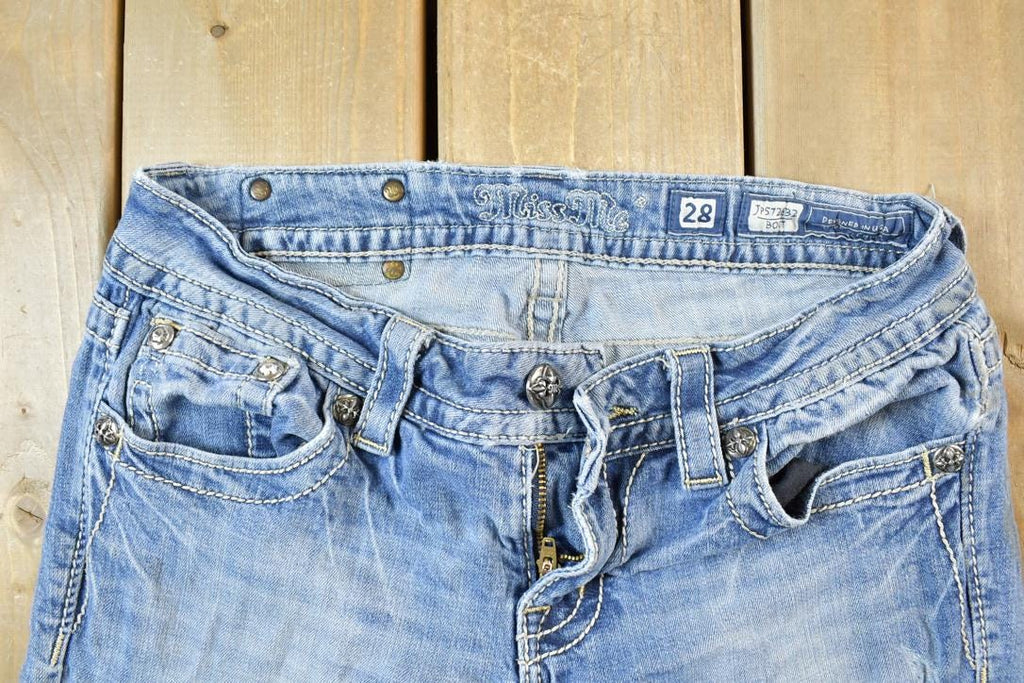 Vintage Y2K Miss Me Bedazzled Low Rise Jeans Size 28x31