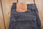 Vintage 1990s Levi's 550 Red Tab Jeans Size 32 x 31 / Made in USA / 90s Denim / Streetwear Fashion / Vintage Black Denim / Vintage Levi's