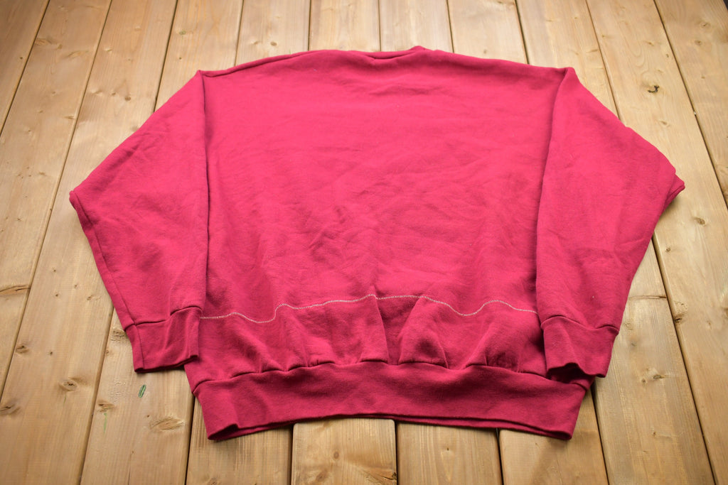 Vintage 1990s Blank Red Heavy Crewneck Sweatshirt