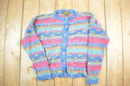 Vintage 1980s Eddie Bauer Cable Knit Button Up Sweater
