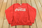 Vintage 1990s Coca Cola Art Graphic Raglan Crewneck Sweatshirt Men's M