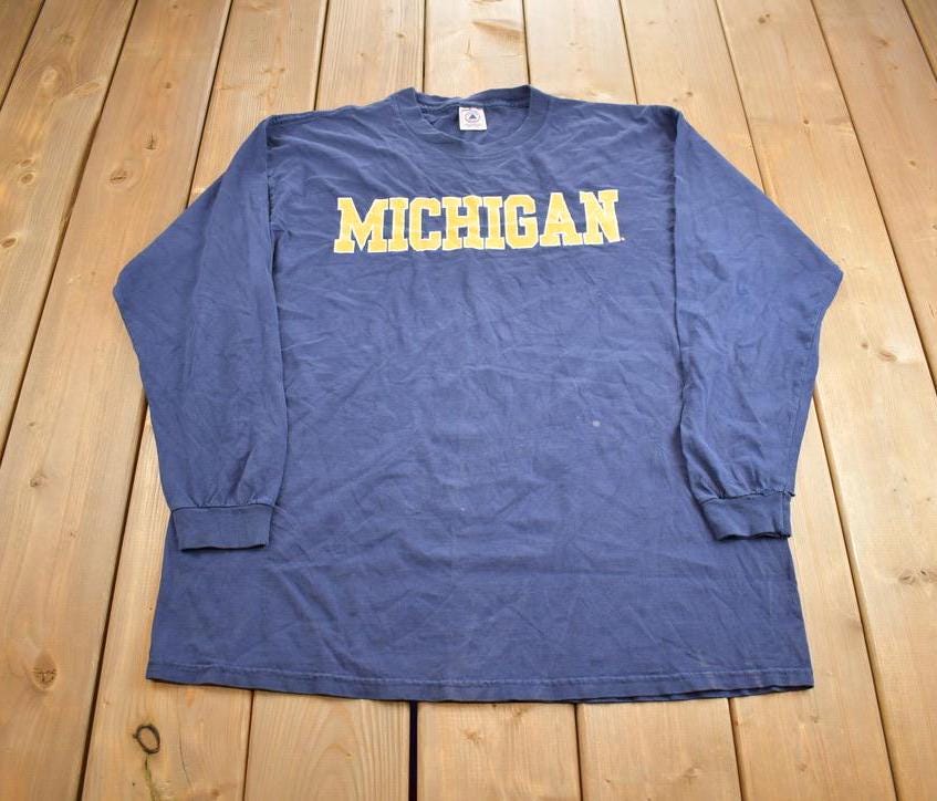 Vintage 1990s University Of Michigan Long Sleeve Tee Made In USA