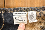 Vintage 1990s C.J Banks Hand Embroidered Leafy Abstract Knit Cardigan Sweater Women's 3X Boxy