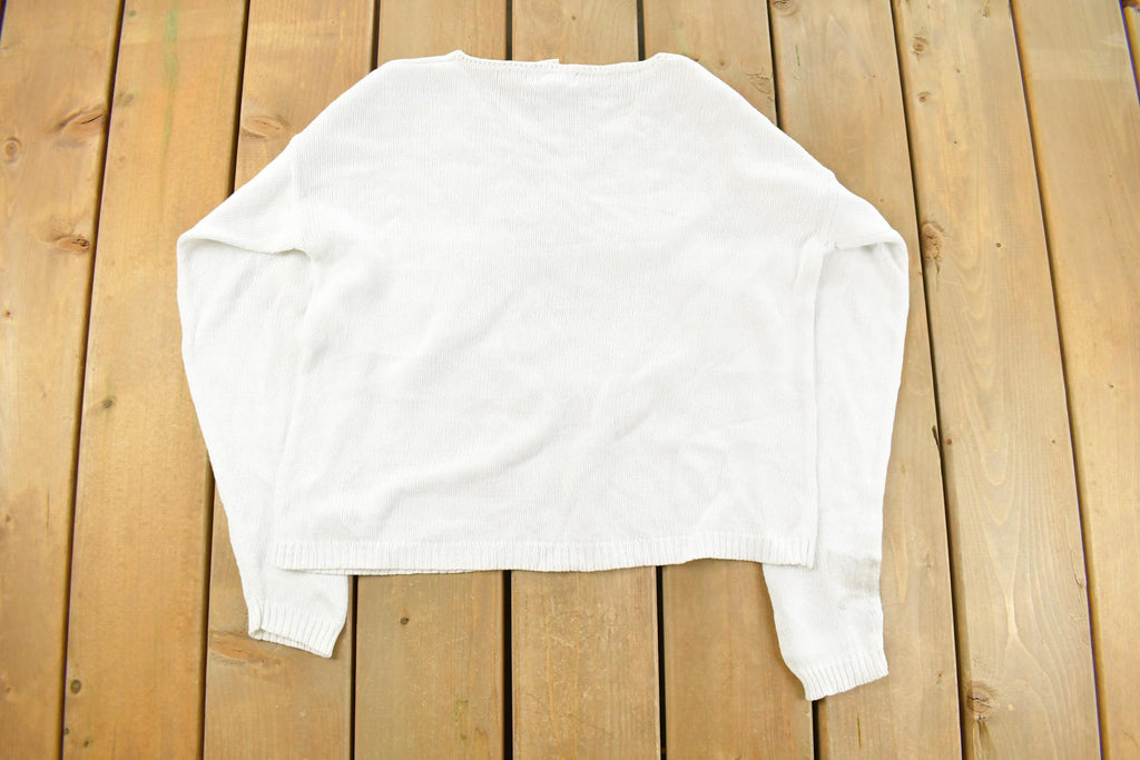 Vintage 1990s Christopher & Banks V Neck Knit Crewneck Sweater Women's S