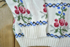 Vintage 1990s Functionals Cherry Tree Knit Crewneck Sweater