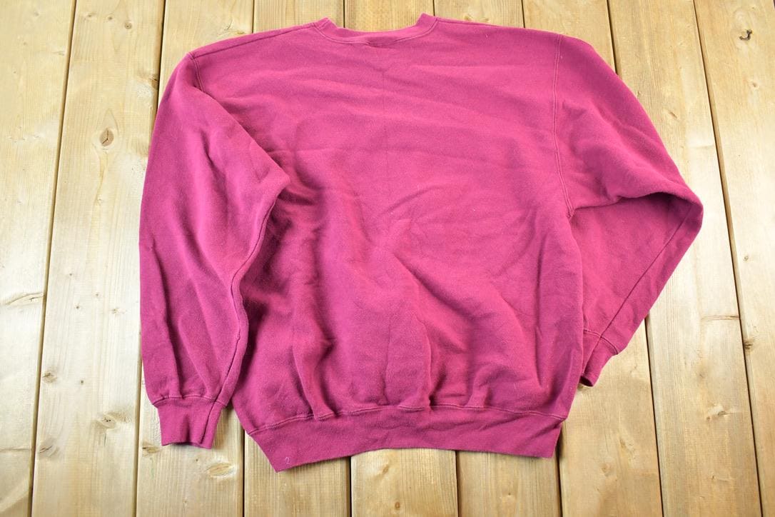 Vintage 1990s Blank Burgundy Exhange Unlimited Crewneck Sweatshirt Mens M