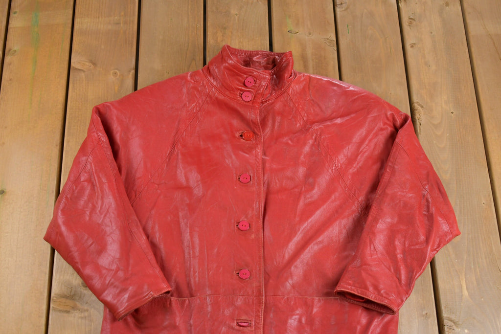 Vintage 1980s Red Leather Jacket