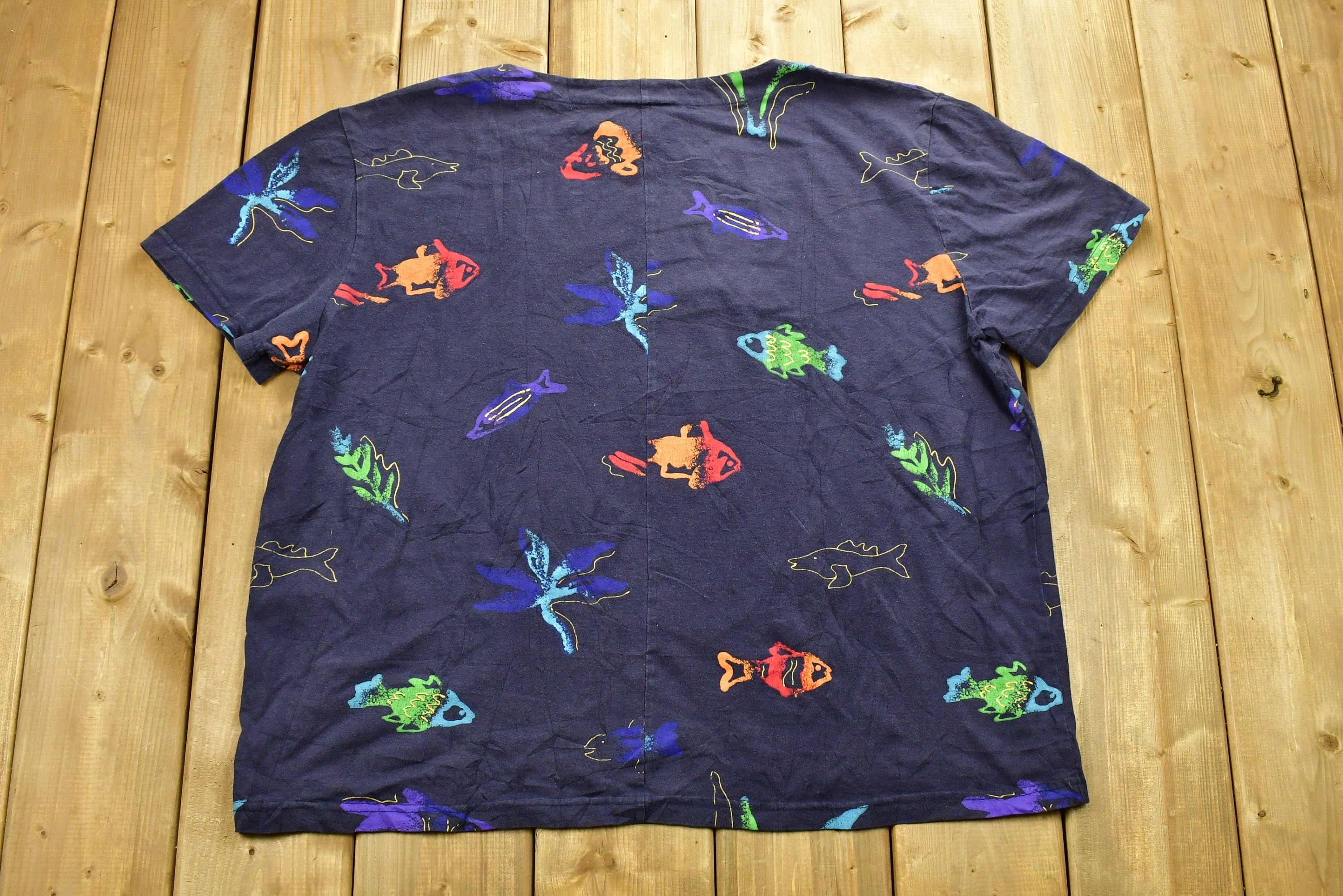 Vintage 1990s Copa Cabana Fish Graphic T-Shirt
