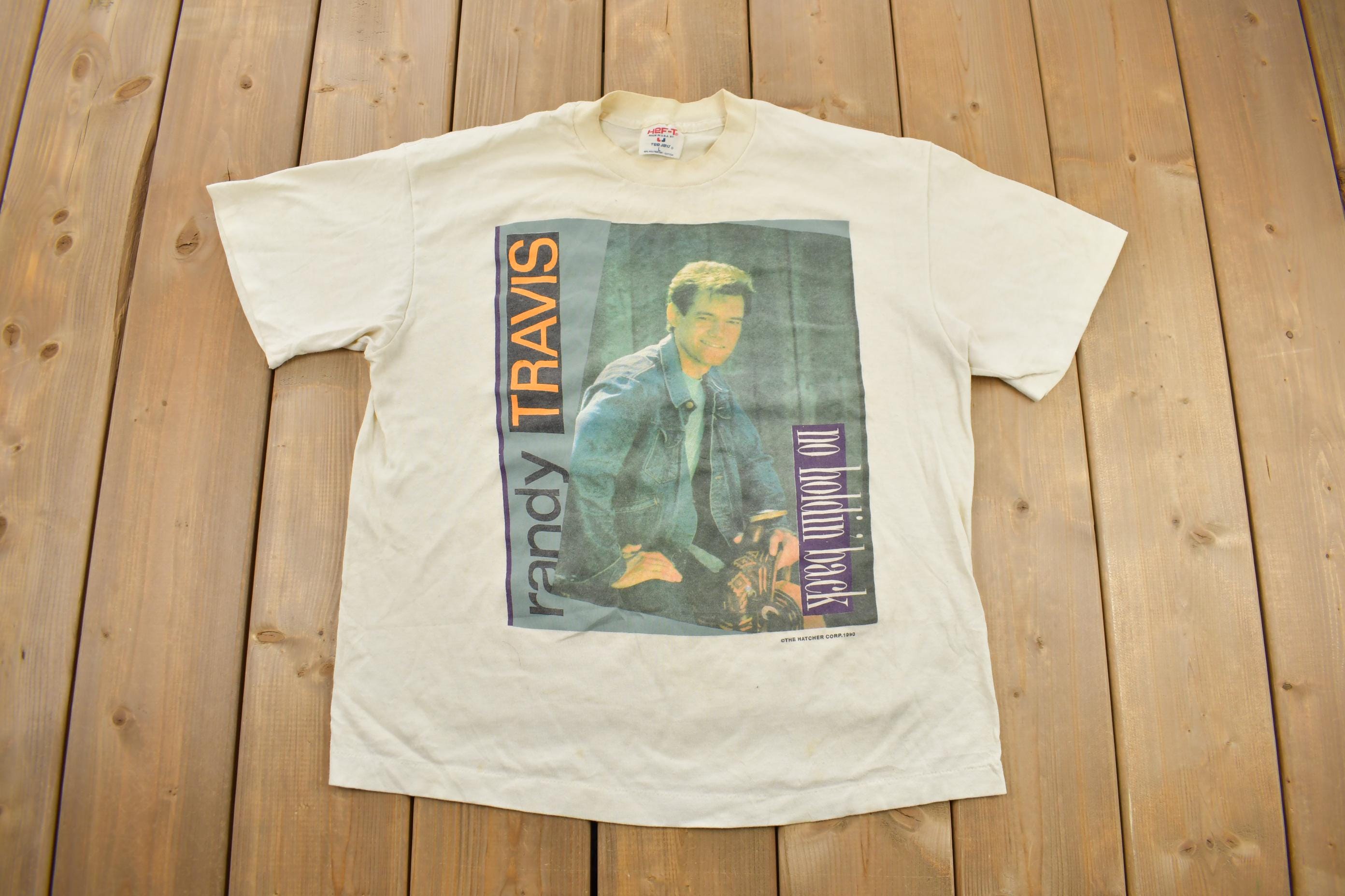 Vintage 1990 Randy Travis No Holding Back Graphic T-Shirt