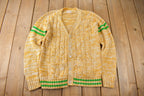 Vintage 1960s Sun Valley Collegiate Style Knit Cardigan Sweater Size Small