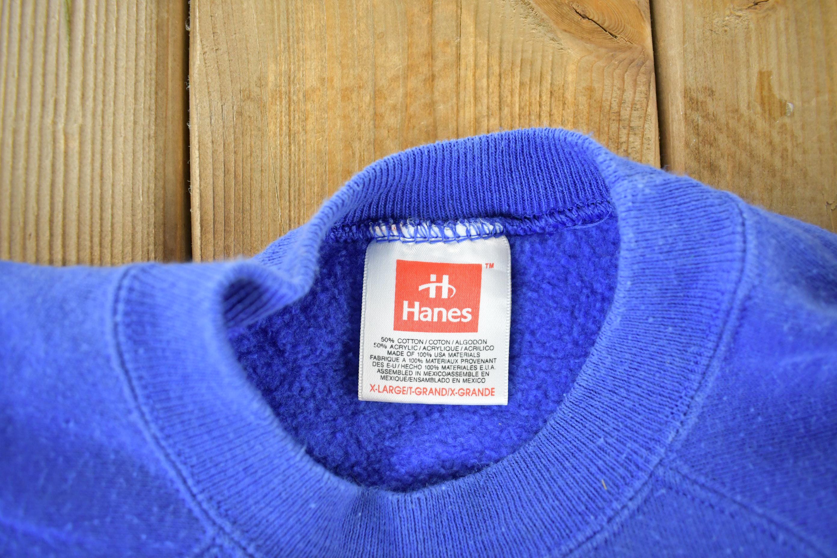 Vintage 1990s Hanes Blank Crewneck Sweatshirt Adult Medium