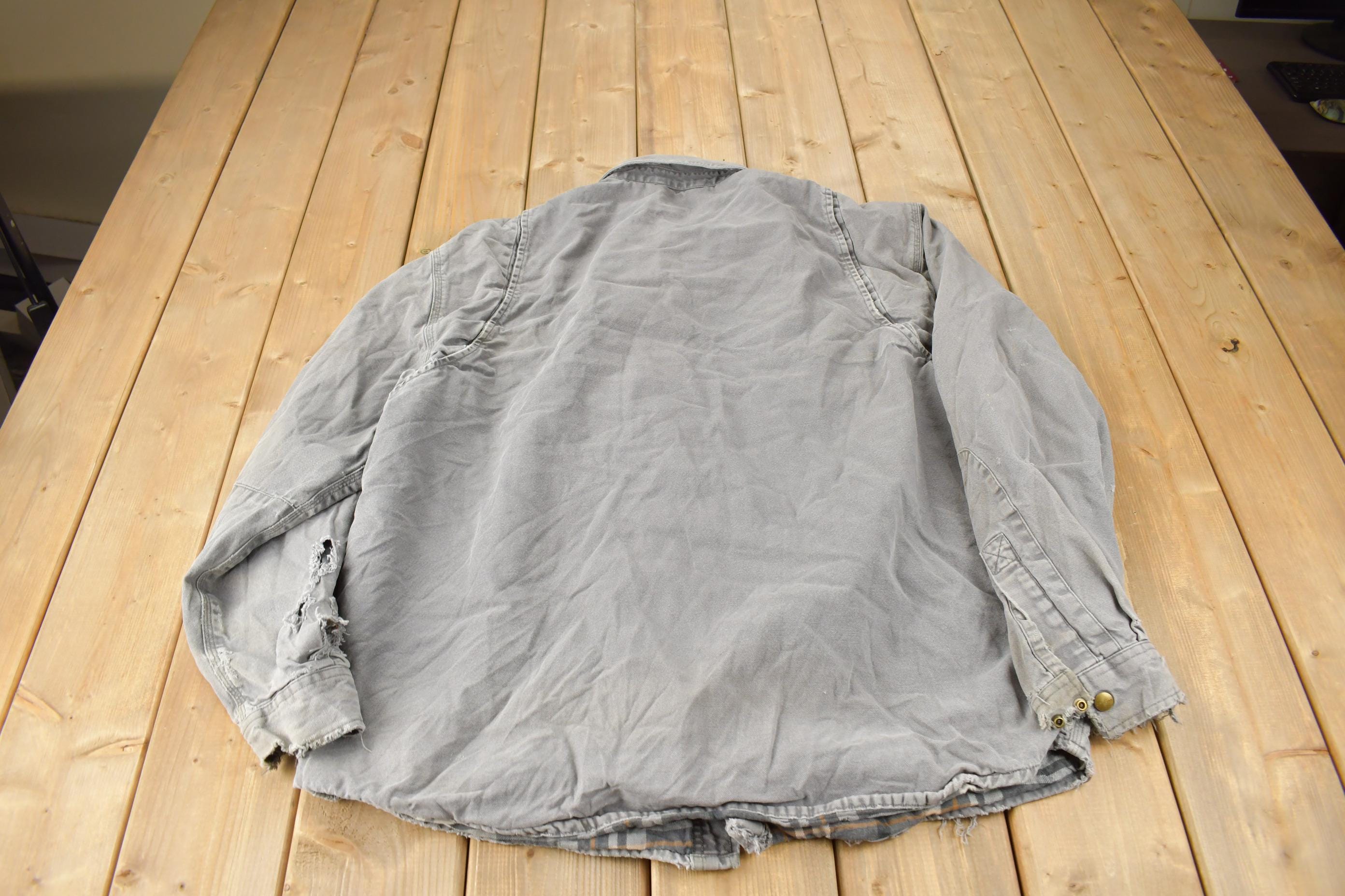 Vintage Y2K Plaid Lined Thrashed Carhartt Button Up Shirt